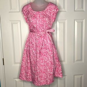Pink and White Swirl Motherhood Maternity Dress